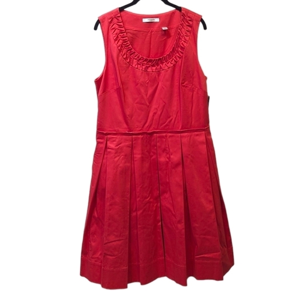 Liz Claiborne Dresses & Skirts - LIZ Claiborne Coral Fit & Flare Sleeveless Midi Summer Dress (14)